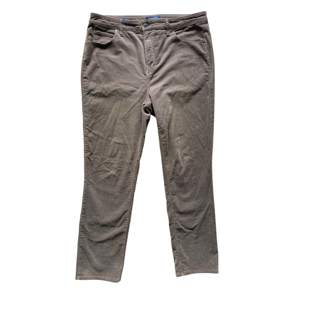 Talbots Corduroy Pants Size 14 Tan High Rise Straight Leg‎ Preppy Gorpcore Fall